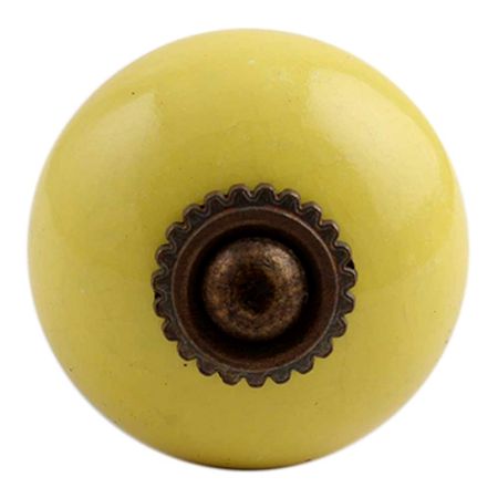 Solid Yellow Antique Fitting Ceramic Knob